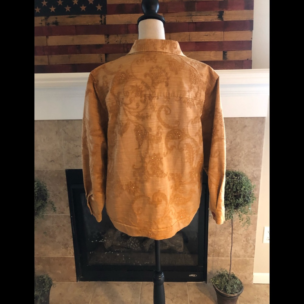 Coldwater Creek Orange Patterned/Embellished Butt… - image 8